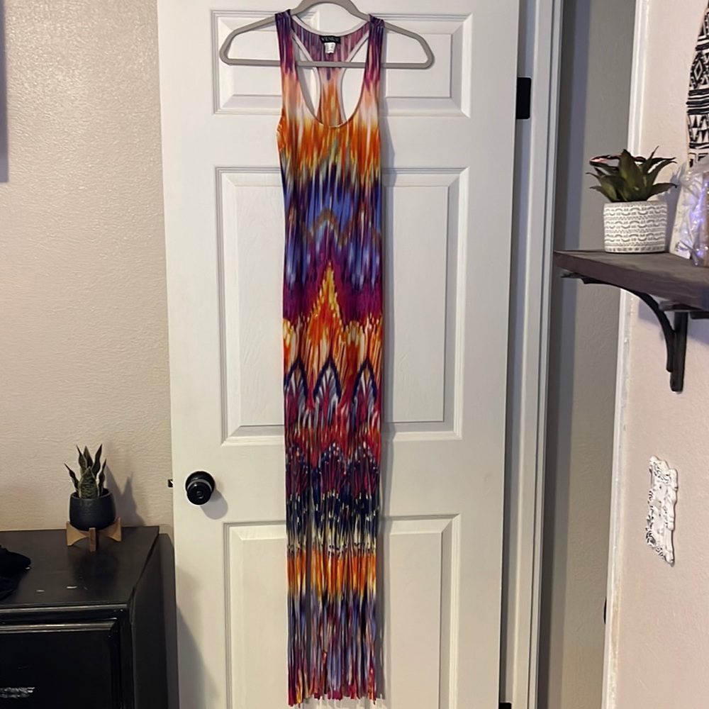Multicolor long dress.